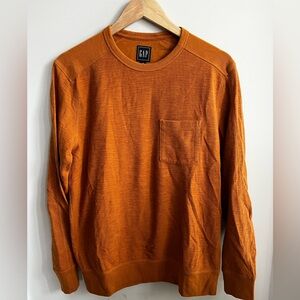 GAP Men's Rust cotton Crewneck Sweater